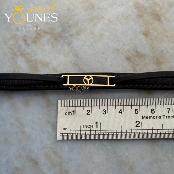 دستبند طلا چرم Benz مردانه بنز L178